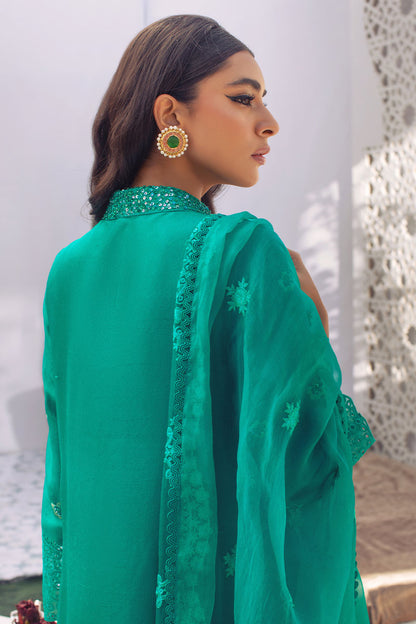 Marine Green Shirt and Dupatta