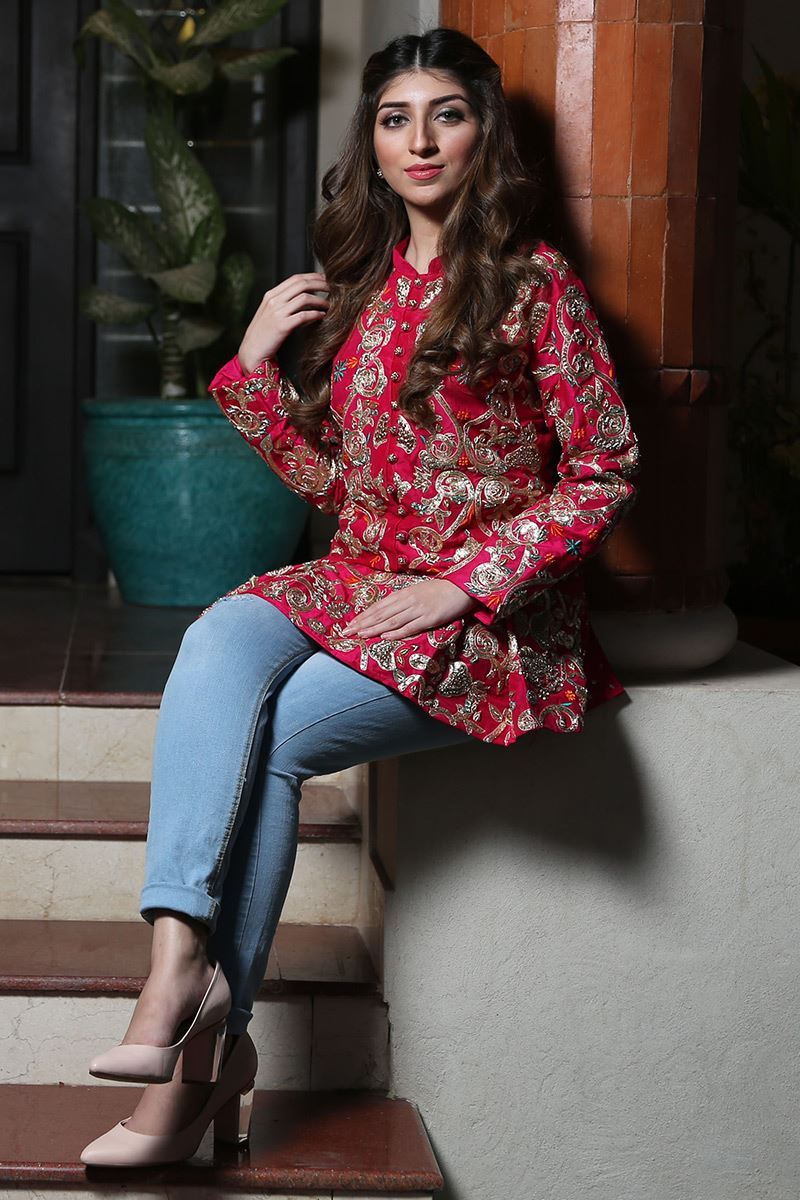 Short lawn hotsell frock design 2019