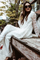 Picture of White organza high-low