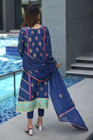 Picture of Blue Sapphire Mustard yellow copy