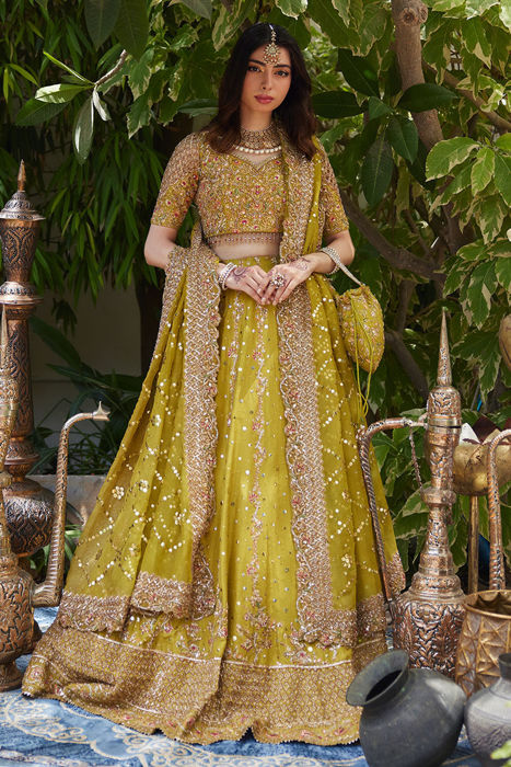Mehndi Color Designer Embroidered Lehenga Style Anarkali Suit Indian  Pakistani Wedding Wear Eid Style Suits Heavy Embroidery Anarkali Suit -  Etsy Israel