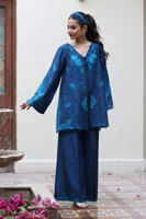 Picture of Donatella - Pure Raw Silk Pants